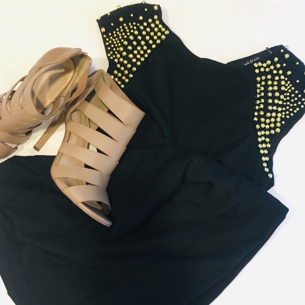 ❗️5for$25❗️ Little Black Dress Studded Bodycon